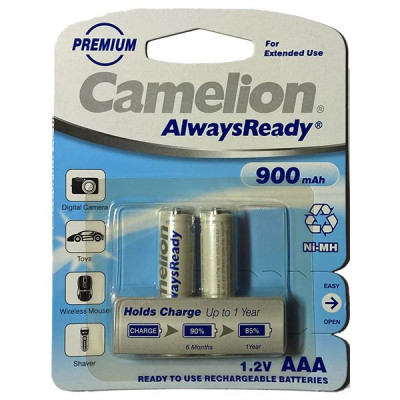 Bộ 02 pin nhỏ sạc AAA 1.2V 900mAh Camelion  