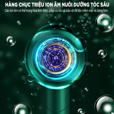 Máy Sấy Tóc Besti Cao Cấp – Tay Cầm Gấp Gọn Tiện Dụng Máy Sấy Tóc Bổ Sung ION Dưỡng Ẩm, Làm Mềm Mượt Tóc – Máy Sấy Tóc Kiểu Dáng Sang Trọng Tinh Tế Công Suất Lớn, Giảm Tiếng Ồn, Động Cơ Êm Ái, Ổn Định – Hàng Chính Hãng