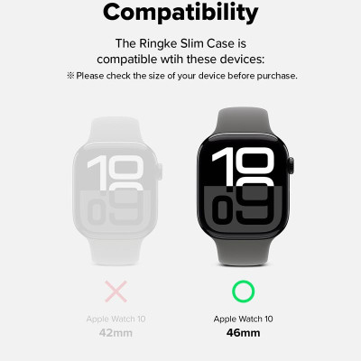 Bộ 2 ốp cho Apple Watch 10 RINGKE Slim 46mm / 42mm - Hàng Chính Hãng