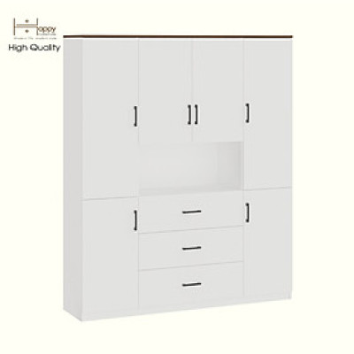 HAPPY FURNITURE , Tủ lưu trữ 6 cửa mở 3 ngăn kéo - SAFA , TCM_259 , 160cm x 40cm x 190cm DxRxC