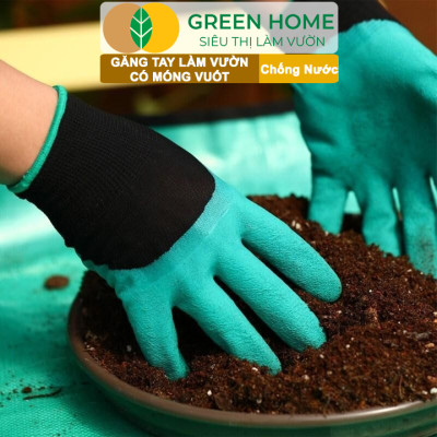 Găng tay làm vườn, có móng vuốt, độ bền cao, chống thấm nước, đào, xới đất, dễ vệ sinh |Greenhome