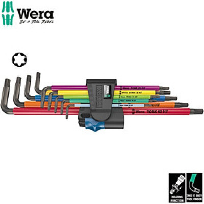 Bộ lục giác hoa thị dài nhiều màu với chức năng giữ (HF - holding function) 967/9 TX XL Multicolour HF 1 Wera 05024470001