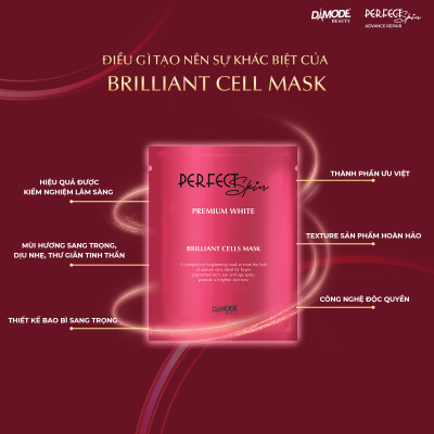 Mặt nạ tinh chất cô đặc cho da mờ da thâm da sạm BRILLIANT CELL MASK DAMODE 6 cái dùng thử 