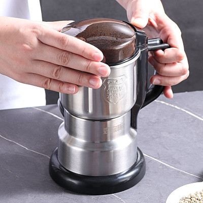 Máy Xay Hạt Tiêu Hạt Cafe Hạt Khô Gia Vị Đa Năng Công Suất 250w 8 Lưỡi Dao Cực Bén Chất Liệu Cối Inox - Hàng Nhập Khẩu