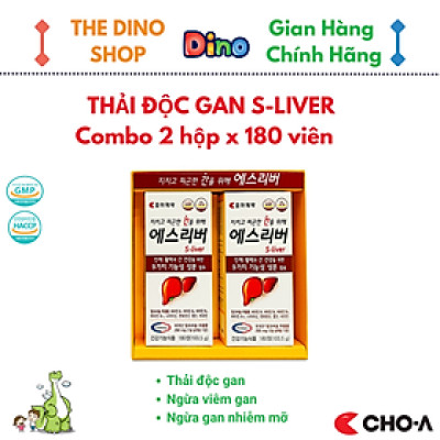 Combo 2 Hộp Thực Phẩm Bảo Vệ Gan S-Liver Thanh Nhiệt Giải Độc (2 Hộp X 180 Viên)