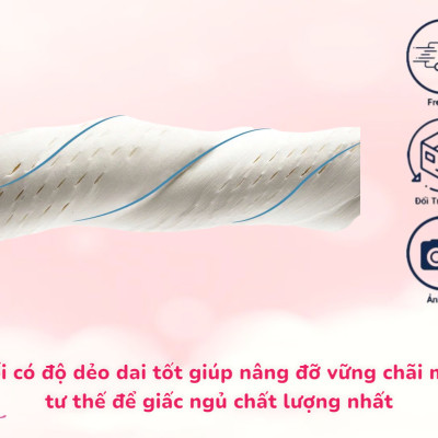 Gối Ôm Cao Su Thiên Nhiên Diamond - Nâng Đỡ Êm Ái Gác Ôm Thoải Mái