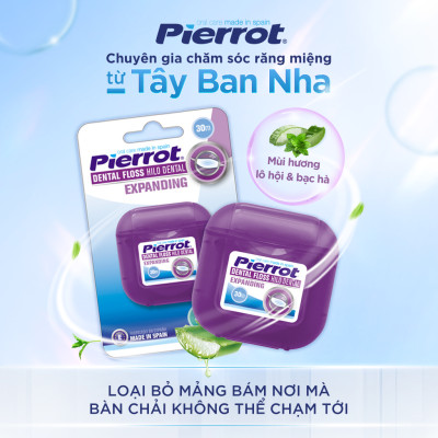 Chỉ nha khoa hương Lô hội và Bạc hà Pierrot 30m - loại mở rộng