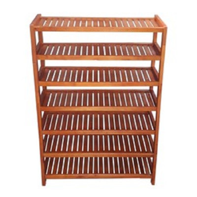 Kệ Giày Dép Gỗ Tự Nhiên 7 Tầng Rộng 80cm (Vàng)