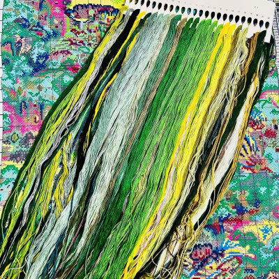 Tranh thêu kín Hoa bỉ ngạn E258, kt 60 x 80 cm