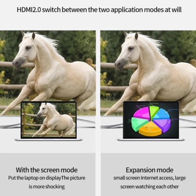 Cáp USB Type-C Ra 5 Cổng HDMI 4K, USB 2.0 Và RJ45 - Hàng Nhập Khẩu