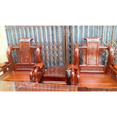 Bàn ghế gỗ phòng khách giả cổ tần thủy hoàng gỗ hương vân