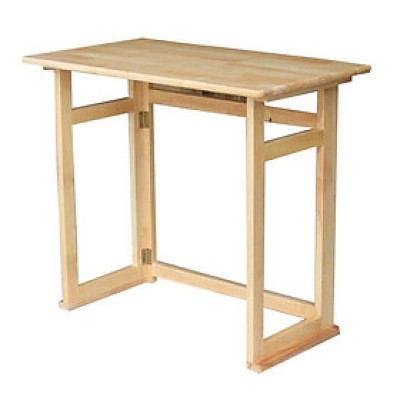 Bàn học gỗ xếp gấp gọn đa năng, 4 cạnh mặt bàn được bo tròn 