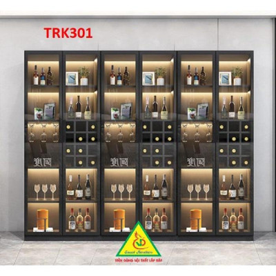 Tủ rượu gỗ MDF cánh kính TRK301 - Nội thất lắp ráp Viễn Đông ADV
