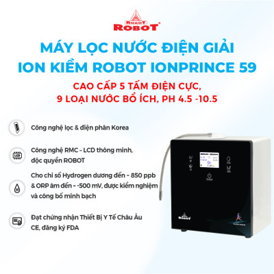 Máy Lọc Nước Điện Giải Ion Kiềm ROBOT IonPrince 59 - Hàng Chính Hãng