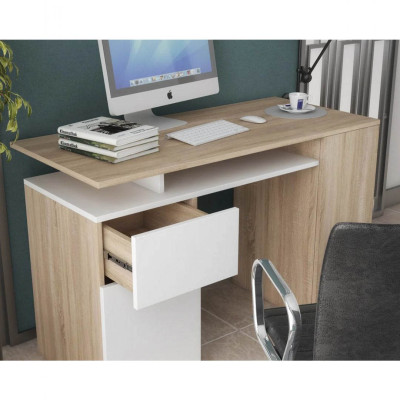 Bàn vi tính gỗ phong cách hiện đại SMLIFE Dazai