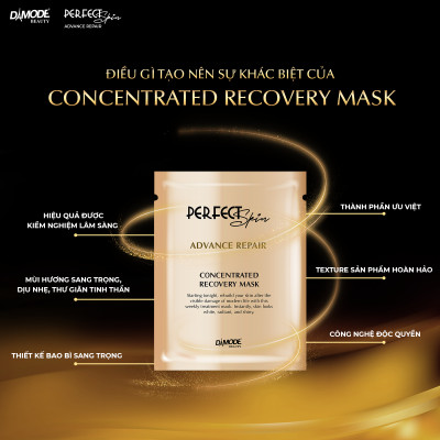 Mặt nạ tinh chất cô đặc tái sinh tế bào phục hồi da CONCENTRATED RECOVERY MASK DAMODE hộp 8 cái 