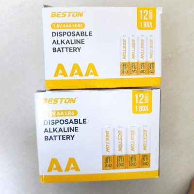 Hộp 48 Pin kiềm Beston Alkaline AA AAA 1.5V cho Micro karaoke, đồ chơi , điều khiển