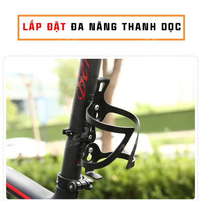Pad gắn giá đỡ bình nước xe đạp chất liệu Nhôm lắp đặt ngang dọc cho đường kính 19-44mm - Mai Lee