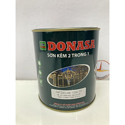 Sơn Sắt Kẽm Donasa  2 trong 1 màu DAF 3260 Xingfa xám _ 800ml