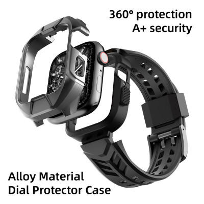 Ốp Case tích hợp dây đeo Steel Armor cho Apple Watch Series 4/5/6/SE/7/8/9/SE1,2 Size 44mm/45mm - Hàng Chính Hãng