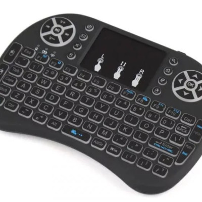 Bàn phím mini dùng pin rời chống chai pin đa năng có touchpad Mini Keyboard - Hàng nhập khẩu