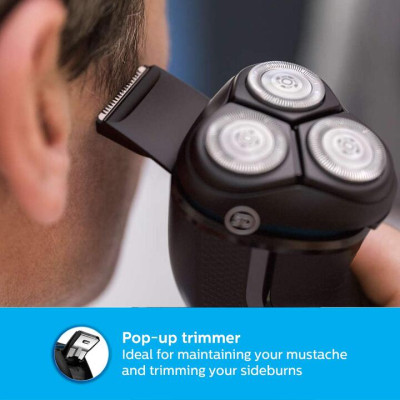 Máy cạo râu khô và ướt Philips AquaTouch S3122/51 - Hệ thống lưỡi cạo ComfortCut - Hàng Nhập Khẩu