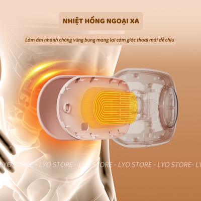 ￼Đai Chườm Nóng Massage Bụng KAW 6 Chế Độ Màn LED Thông Minh, Giảm Đau Bụng Kinh Nhanh Chóng, Làm Ấm Vùng Bụng Vùng Lưng