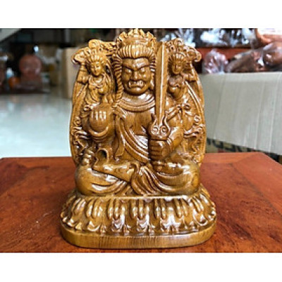 TƯỢNG phật  BẢN MỆNH ,PHẬT BẤT ĐỘNG MINH VƯƠNG (tuổi dậu ) Bằng gỗ bách xanh thơm phức kt cao 12×9×6cm