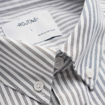 Áo sơ mi sọc ngắn tay ROUTINE . Form Fitted - 10S24SHS010 | ROUTINE CÀ MAU