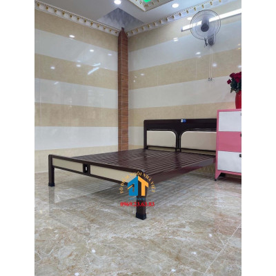 Giường sắt khung hộp ngang 1m4 dài 2m ĐẠI THÀNH