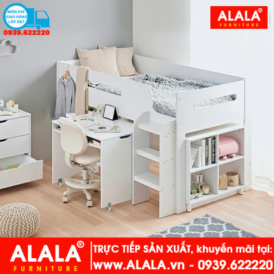 Giường tầng cho Bé ALALA138 đa năng/ Miễn phí vận chuyển và lắp đặt/ Đổi trả 30 ngày/ Sản phẩm được bảo hành 5 năm từ thương hiệu ALALA/ Chịu lực 700kg