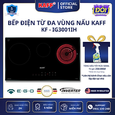 Bếp âm từ hồng ngoại nhập khẩu Malaysia KAFF KF-IG3001IH - Hàng chính hãng