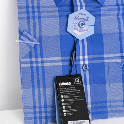 Áo sơ mi nam Vitimen ngắn tay form Slim fit