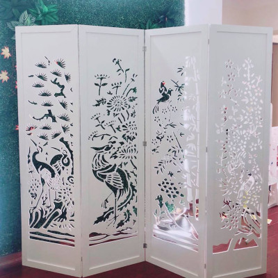 VÁCH NGĂN BÌNH PHONG TỨ QUÝ (TÙNG CÚC TRÚC MAI)