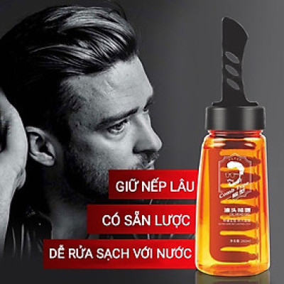 Lược  vuốt tóc cho nam cao cấp ,chai lớn 260ml 2 trong 1 , giữ tóc 24 giờ , tạo nên vẻ đẹp quyến rũ của phái mạnh