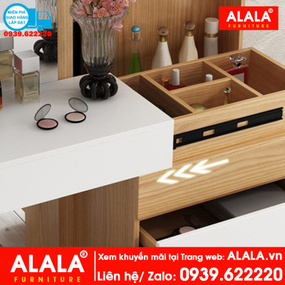 Bàn trang điểm ALALA812 cao cấp + Ghế ngồi - Thương hiệu ALALA