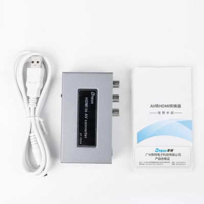 Bộ chuyển đổi video AV sang HDMI Dtech DT-7005A full HD. Hàng chính hãng !!! 