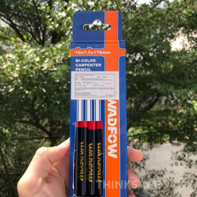 BỘ 12 BÚT CHÌ THỢ MỘC 2 MÀU WMQ2512 WADFOW - HÀNG CHÍNH HÃNG