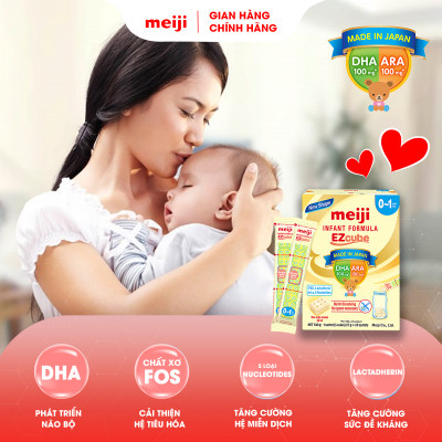 Combo Sản Phẩm Dinh Dưỡng Công Thức Meiji Infant Formula Ezcube (540g) & Meiji Growing Up Formula Ezcube (560g)
