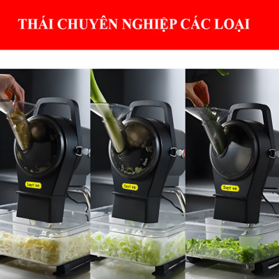Máy thái lát, thái sợi hành lá, tỏi, ớt và rau củ quả dùng cho quán ăn, nhà hàng, khách sạn. Thương hiệu Mỹ cao cấp Septree - GJ806. Hàng chính hãng