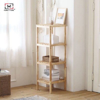 KỆ GỖ VUÔNG TRANG TRÍ 4 TẦNG - SHELF 4F MÀU GỖ