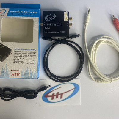 Bộ Chuyển Đổi Âm Thanh Digital NETBOX HT2,DÂY 3.5 RA 2 ĐẦU AV 5M - Hàng Chính Hãng