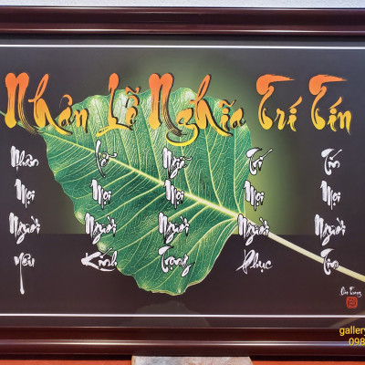 TRANH CHỮ THƯ PHÁP -NHÂN NGHĨA LỄ TRÍ TÍN (KT 70*100cm)