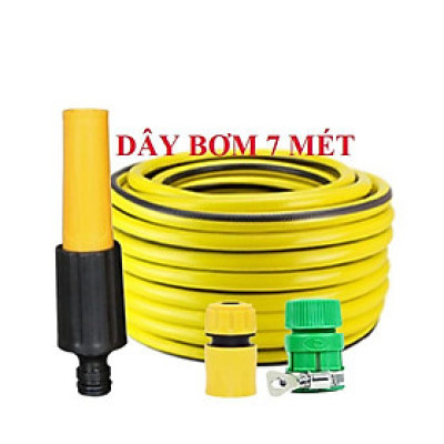 ️ Bộ dây vòi xịt nước rửa xe, tưới cây , tăng áp 3 lần, loại 7m, 10m 206622-5 cút sập, nối nhựa