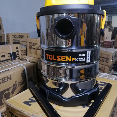 MÁY HÚT BỤI CÔNG NGHIỆP KHÔ VÀ ƯỚT 1200W TOLSEN 79608- HÀNG CHÍNH HÃNG