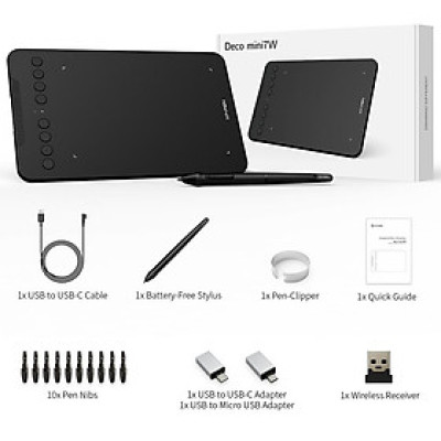 Bảng vẽ điện tử XP-PEN DECO MINI7W (Android Wireless, Hỗ trợ cảm ứng nghiêng) - Hàng chính hãng