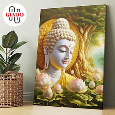 Tranh ảnh thờ treo tường hoặc tranh để bàn mẫu Phật A Di Đà màu vàng