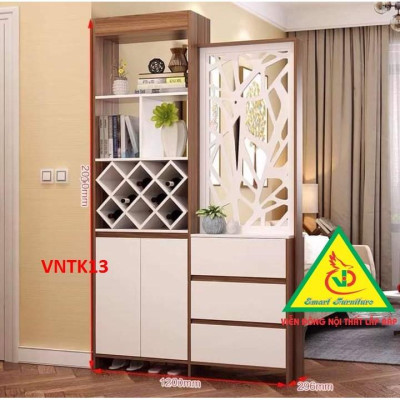 Tủ kệ vách ngăn trang trí VNTK13 