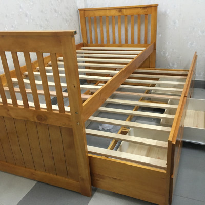  Giường Hộp 2 Tầng Gỗ Tự Nhiên 092 (Tự Nhiên)