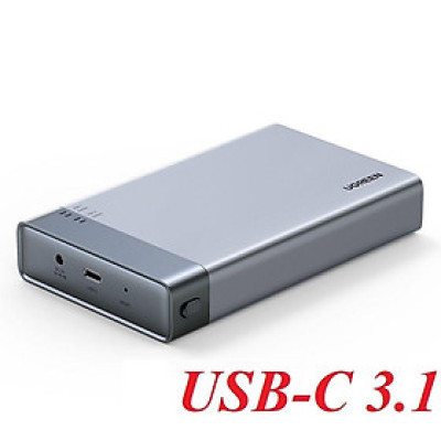 Ugreen UG80857CM381TK USB Type C 3.1 Gen2 2.5inch hộp ổ cứng sata kết nối với máy tính kèm dây cáp 2 đầu C - HÀNG CHÍNH HÃNG